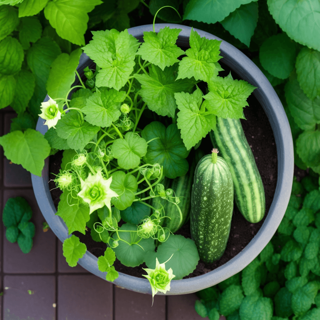 cucumber container gardening